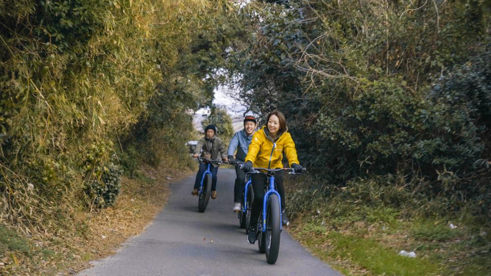 ファットバイクでサイクリングスタート