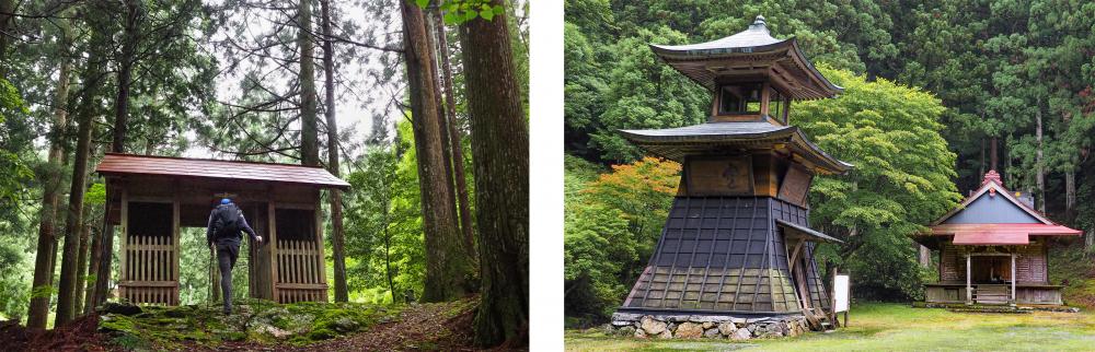 もう少し歩きたい時は、雨乞いの滝から更に1kmの悲願寺まで