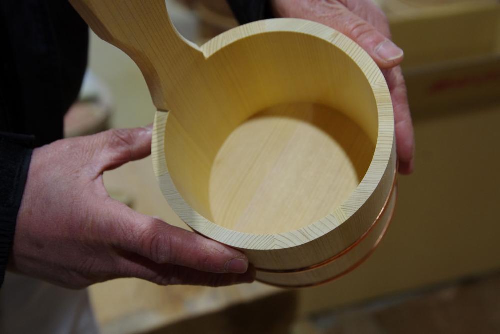  ▲片手桶のできあがり。