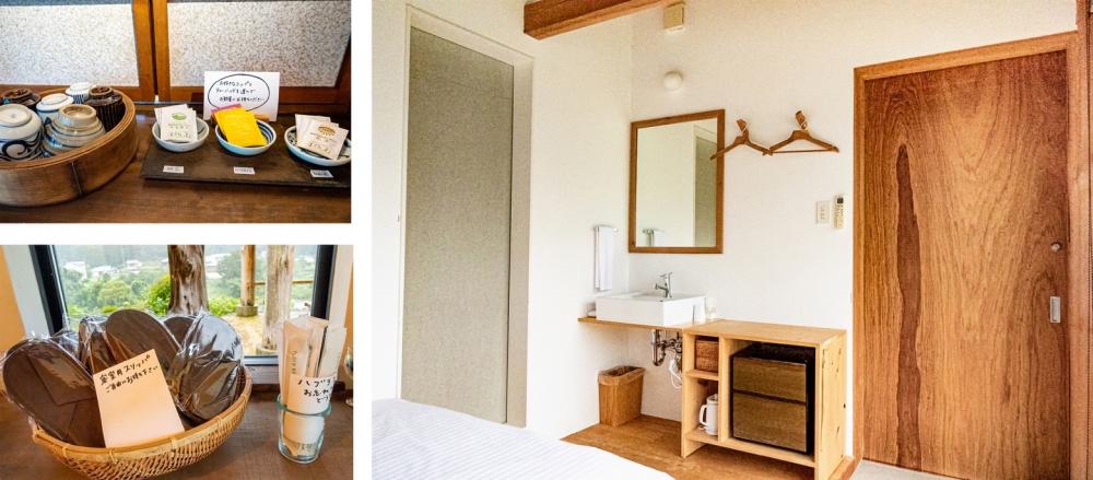 Simple and clean guest room. Minimum and environmentally friendly amenity items