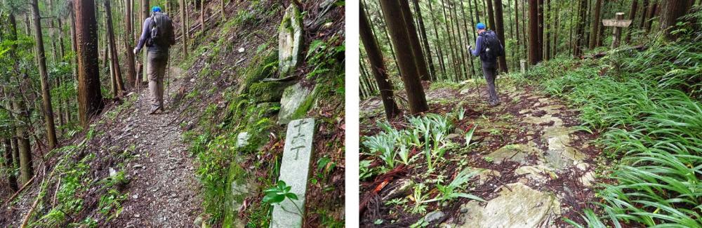 Old signpost, stone Buddha images, tone pavements... all left behind in the flow of time