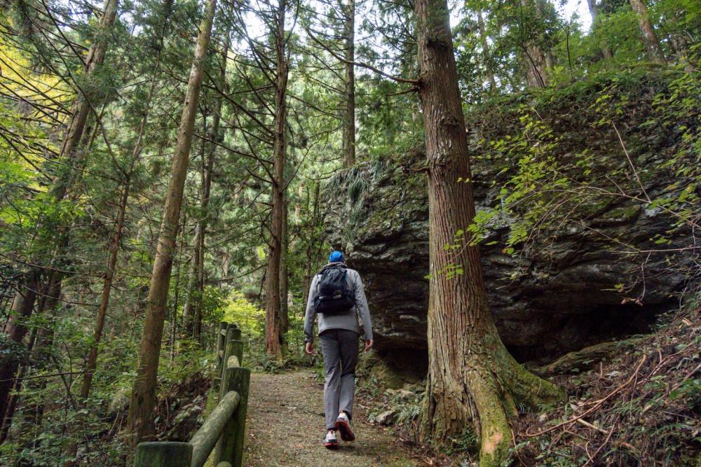 The mountain stream trail is not long but has some pretty steep parts. Proper shoes are must.