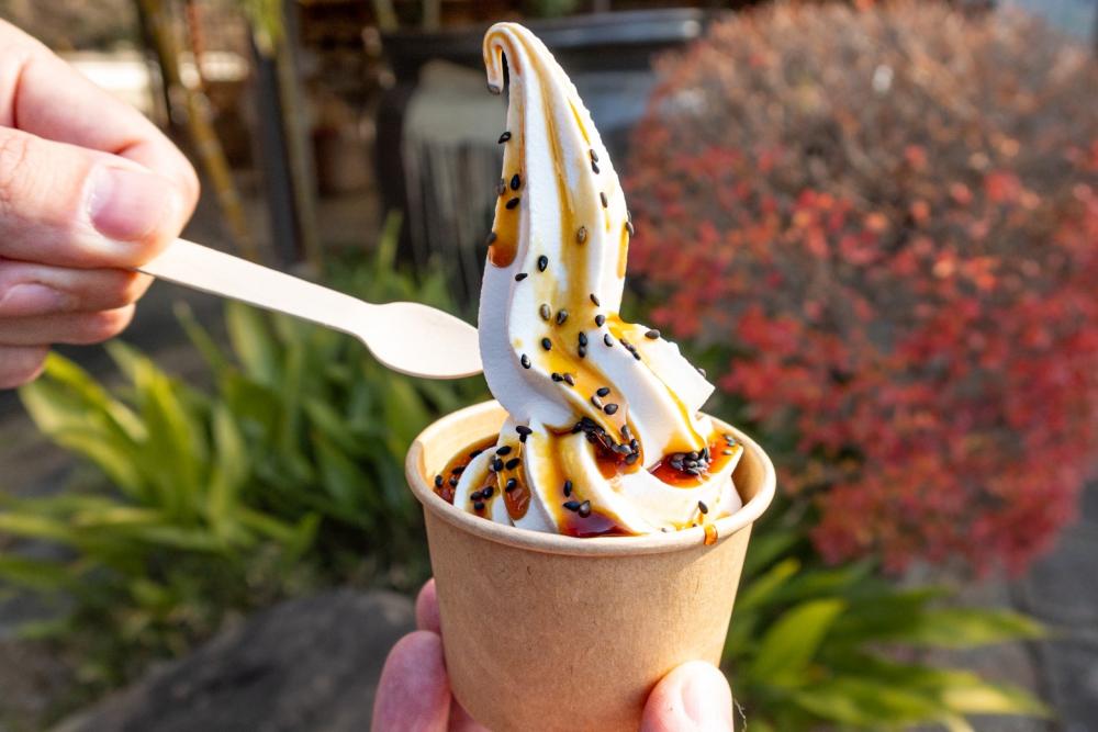 和三盆ソフトクリーム、ぜひご賞味を