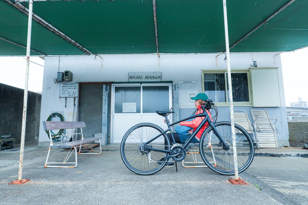  ▲岡崎渡船の待合所。運行間隔は約30分ごとです。