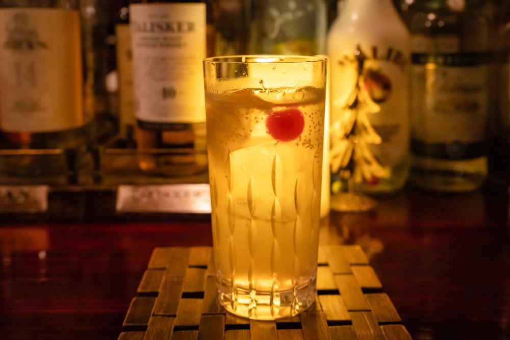  ▲Tom Collins with yuzu and wasanbon (1,200 yen)