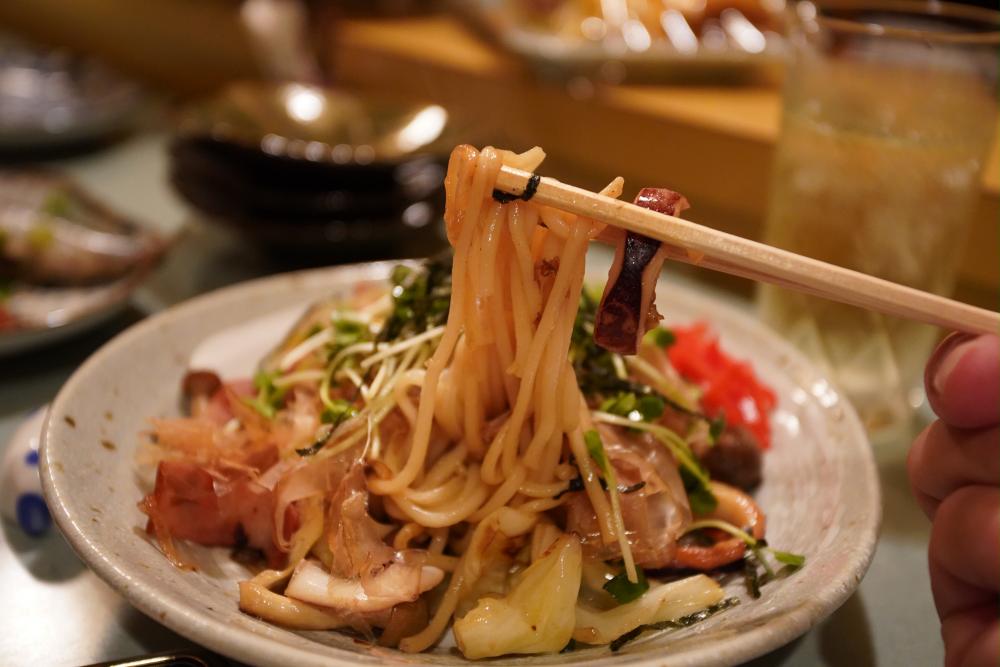 半田素麺を野菜と炒めた「素麺チャンプルー」